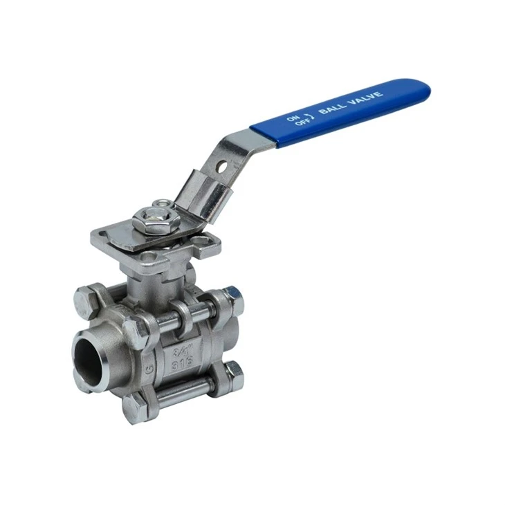 3PC Butt Weld Ball Valve with Mounting Pad
